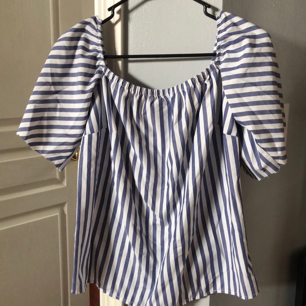 Blue striped blouse